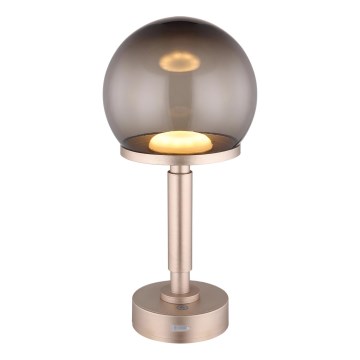 Globo - LED Lampada da tavolo touch ricaricabile e dimmerabile LED/2,5W/5V 1800mAh 2700/4000/6500K Oro rosa