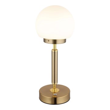 Globo - LED Lampada da tavolo touch ricaricabile e dimmerabile LED/2,5W/5V 1800mAh 2700/4000/6500K ottone