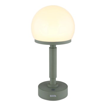 Globo - LED Lampada da tavolo touch ricaricabile e dimmerabile LED/2,5W/5V 1800mAh 2800K verde