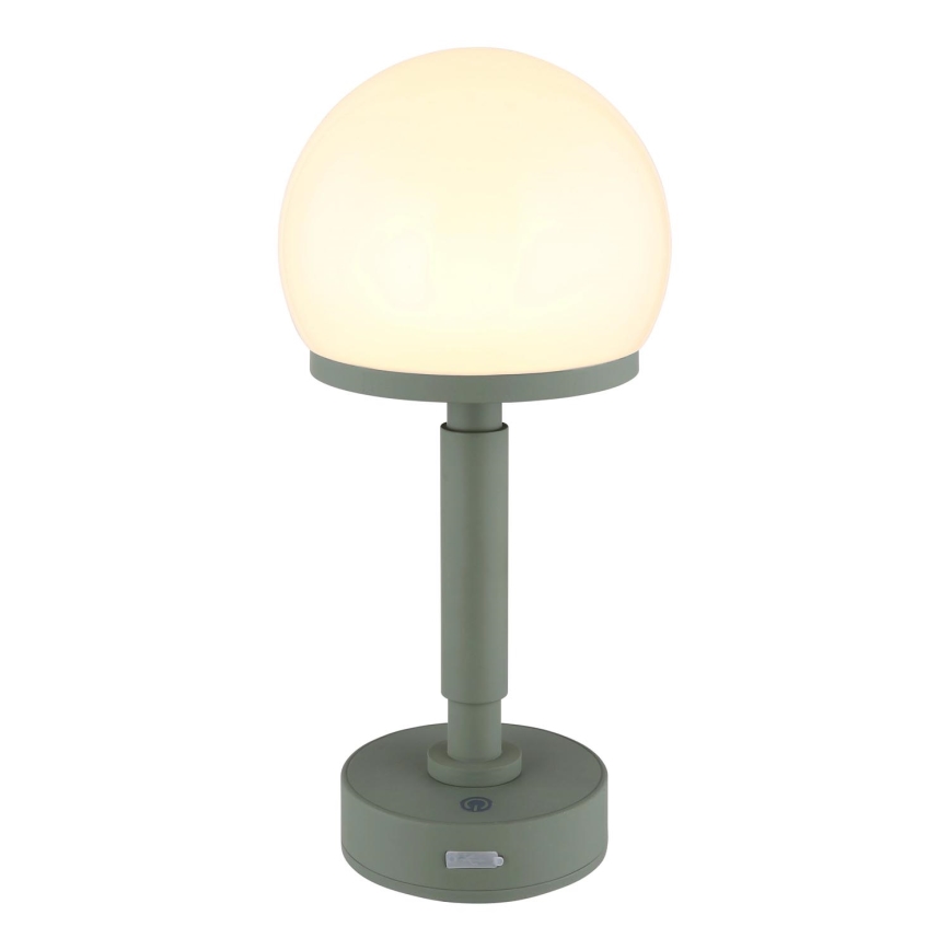 Globo - LED Lampada da tavolo touch ricaricabile e dimmerabile LED/2,5W/5V 1800mAh 2800K verde