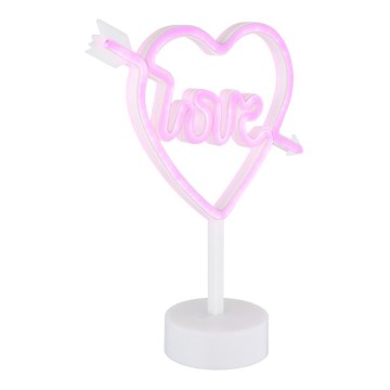 Globo - LED Neon tavolo decorazione LED/2W/3xAA cuore
