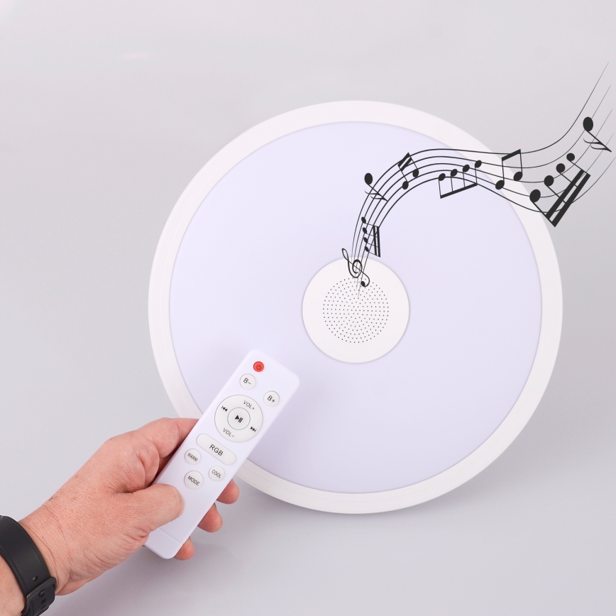 Globo - LED RGBW Lampada da bagno dimmerabile con altoparlante LED/18W/230V 3000-6500K IP44 + telecomando