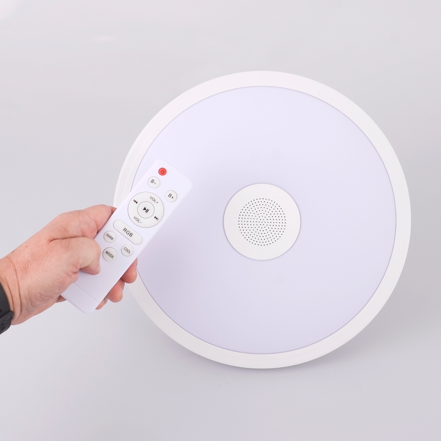 Globo - LED RGBW Lampada da bagno dimmerabile con altoparlante LED/18W/230V 3000-6500K IP44 + telecomando