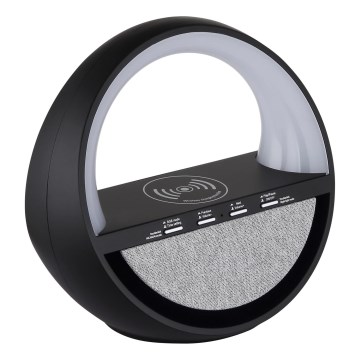 Globo - LED RGBW Lampada da tavolo ricaricabile a sfioramento con altoparlante integrato e ricarica wireless QI LED/3,5W/5V 1800 mAh