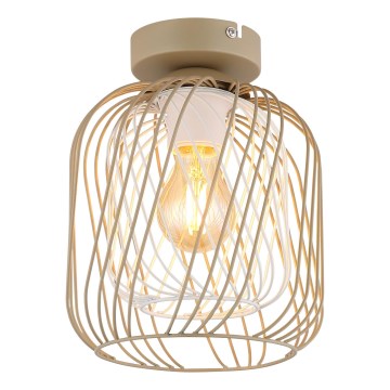 Globo - Plafoniera 1xE27/40W/230V Ø 18 cm beige/bianco