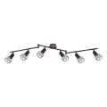Globo - Plafoniera con 6 faretti 6xE14/40W/230V nero/marrone