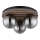 Globo - Plafoniera da soffitto 3xE27/40W/230V Ø 39 cm marrone/fumé
