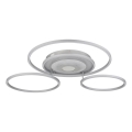 Globo - Plafoniera da soffitto dimmerabile LED/60W/230V 2700-6500K 80,8x99,2 cm argento + telecomando