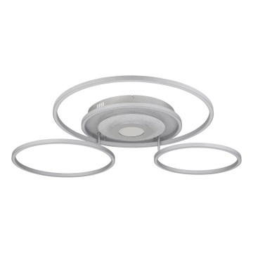 Globo - Plafoniera da soffitto dimmerabile LED/60W/230V 2700-6500K 80,8x99,2 cm argento + telecomando