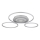 Globo - Plafoniera da soffitto dimmerabile LED/60W/230V 2700-6500K 80,8x99,2 cm argento + telecomando