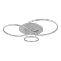 Globo - Plafoniera dimmerabile a LED/54W/230V 2700-6000K 90x70 cm argento + telecomando