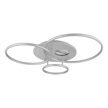 Globo - Plafoniera dimmerabile a LED/54W/230V 2700-6000K 90x70 cm argento + telecomando