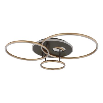 Globo - Plafoniera LED dimmerabile 54W/230V 2700-6500K 90x70 cm antracite/oro + telecomando