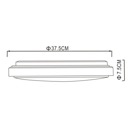 Globo - Plafoniera LED LED/24W/230V 3000/4000/6000K diametro 37,5 cm