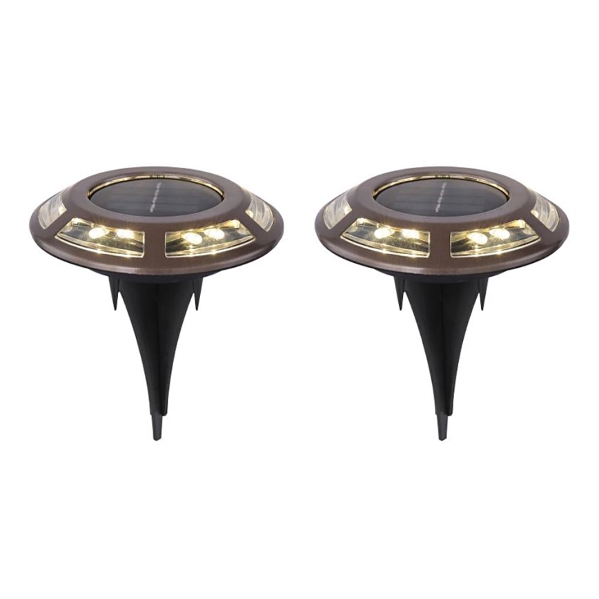 Globo - SET 2x Lampada LED solare LED/0,72W/3V 3200K IP44 300 mAh