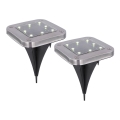 Globo - SET 2x Lampada LED solare LED/0,8W/1,2V IP44 300 mAh