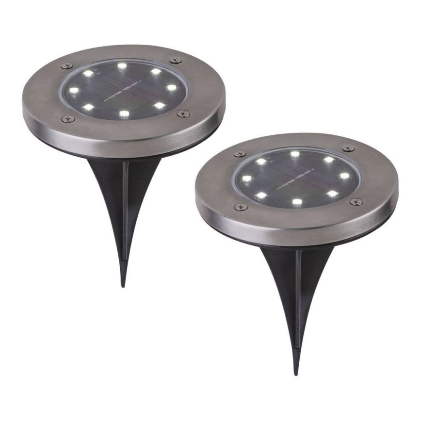 Globo - SET 2x Lampada LED solare LED/0,8W/3V IP44 300 mAh