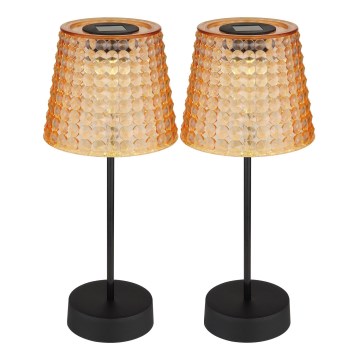 Globo - SET 2x Lampada Solare LED LED/0,06W/3V IP44 40 mAh arancione