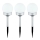 Globo - SET 3x Lampada LED solare LED/0,06W/3V 4000K diametro 10 cm IP44