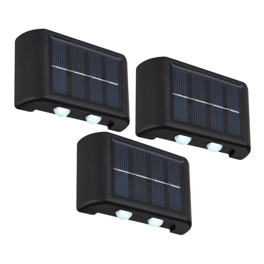 Globo - SET 3x Lampada LED solare LED/0,8W/3V 6500K IP44 600 mAh