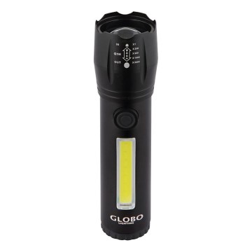 Globo - Torcia ricaricabile LED/3W/5V + COB/3W 5500K 1200 mAh