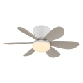 Globo - Ventilatore da soffitto dimmerabile a LED/5W/230V 2700-6500K beige + telecomando