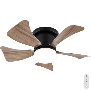 Globo - Ventilatore da soffitto dimmerabile a LED LED/10W/230V 3000-6500K marrone + telecomando
