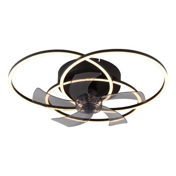 Globo - Ventilatore da soffitto dimmerabile a LED LED/40W/230V 3000-6500K nero + telecomando