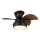 Globo - Ventilatore da soffitto dimmerabile LED/22W/230V 3000/4500/6000K marrone + telecomando