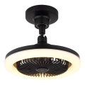 Globo - Ventilatore da soffitto LED dimmerabile LED/20W/230V 3000-6500K nero + telecomando
