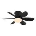 Globo - Ventilatore da soffitto LED dimmerabile LED/5W/230V 2700-6500K nero + telecomando