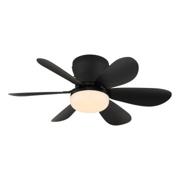 Globo - Ventilatore da soffitto LED dimmerabile LED/5W/230V 2700-6500K nero + telecomando