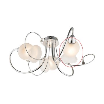 Globo - Vetro di ricambio per lampadario LILLY E14 bianco