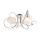 Globo - Vetro di ricambio per lampadario LILLY E14 bianco