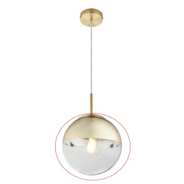 Globo - Vetro di ricambio per lampadario VARUS E27, color oro, diametro 20 cm