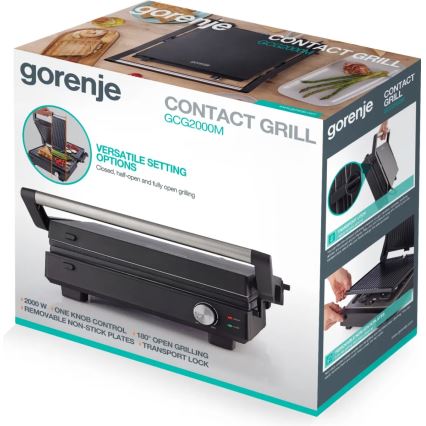 GORENJE GCG2000M - Grill a contatto 1800W/230V nero