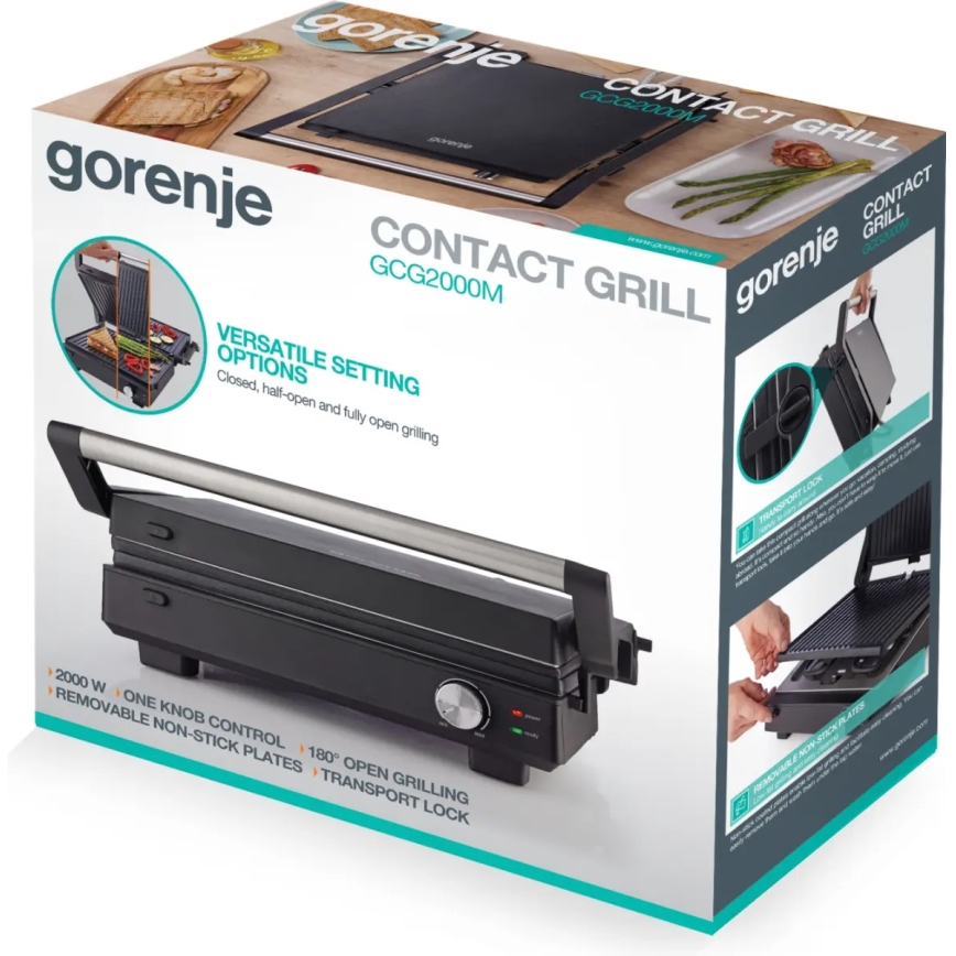 GORENJE GCG2000M - Grill a contatto 1800W/230V nero
