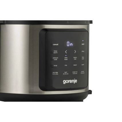 GORENJE GMC6SBK - Pentola elettrica multifunzione 6 l 8 in 1 1000W/230V acciaio inox