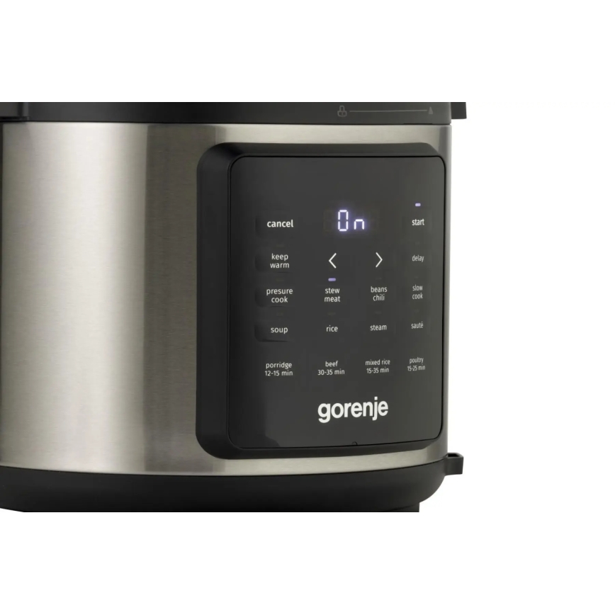 GORENJE GMC6SBK - Pentola elettrica multifunzione 6 l 8 in 1 1000W/230V acciaio inox
