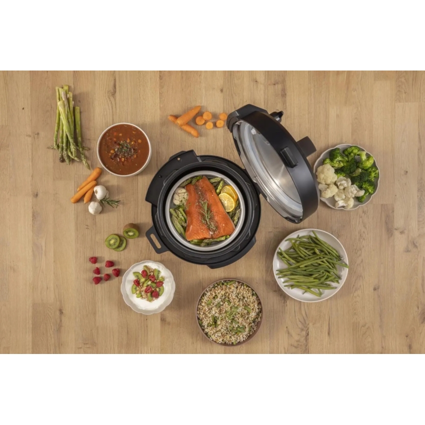 GORENJE GMC6SBK - Pentola elettrica multifunzione 6 l 8 in 1 1000W/230V acciaio inox