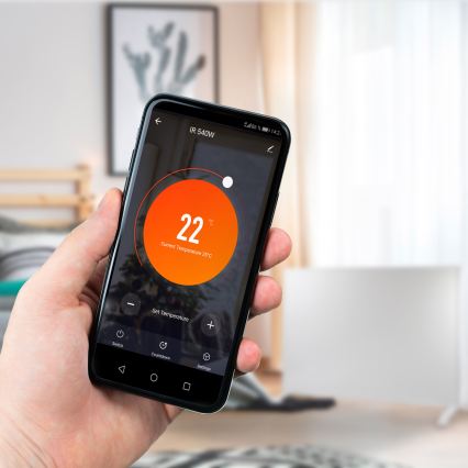 GORENJE IR540W - Pannello infrarosso elettrico smart 540W con timer, IP44, Wi-Fi, bianco