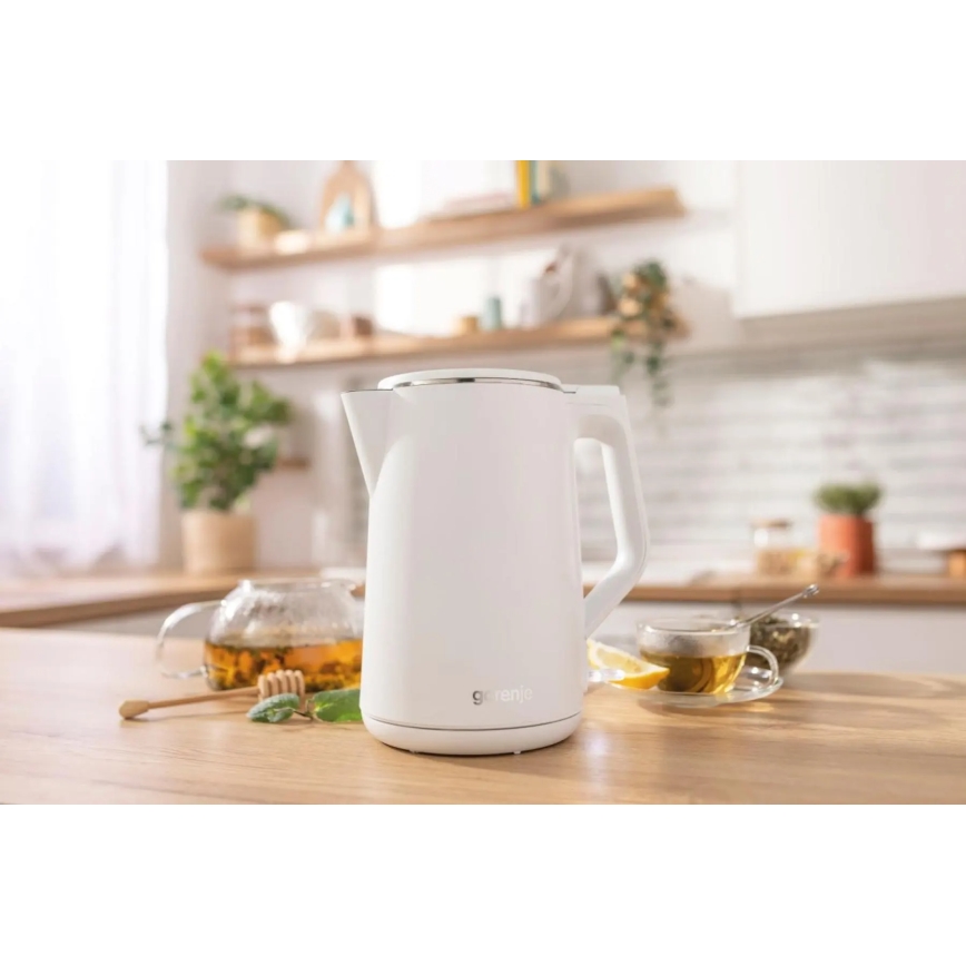 GORENJE K15DWW - Bollitore elettrico 1,5 l 2200W/230V bianco