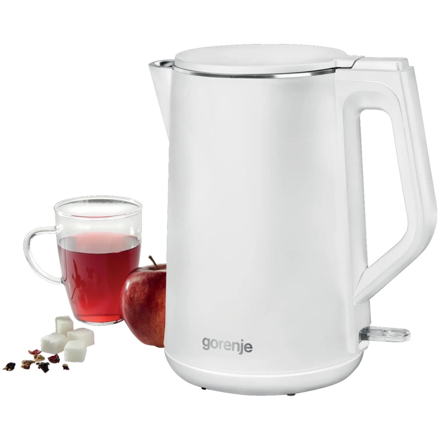 GORENJE K15DWW - Bollitore elettrico 1,5 l 2200W/230V bianco