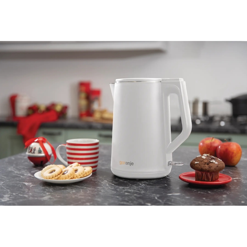 GORENJE K15DWW - Bollitore elettrico 1,5 l 2200W/230V bianco