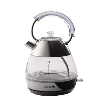GORENJE K17GPD - Bollitore elettrico rapido 1,7 l, 2200 W/230 V, vetro/acciaio inox