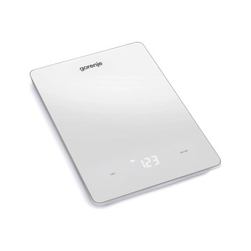 GORENJE KT10LBW - Bilancia da cucina digitale, 3x AAA, bianca