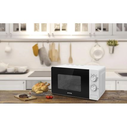 GORENJE MO20E2W - Forno a microonde con grill 800 W/230 V, 20 l, bianco