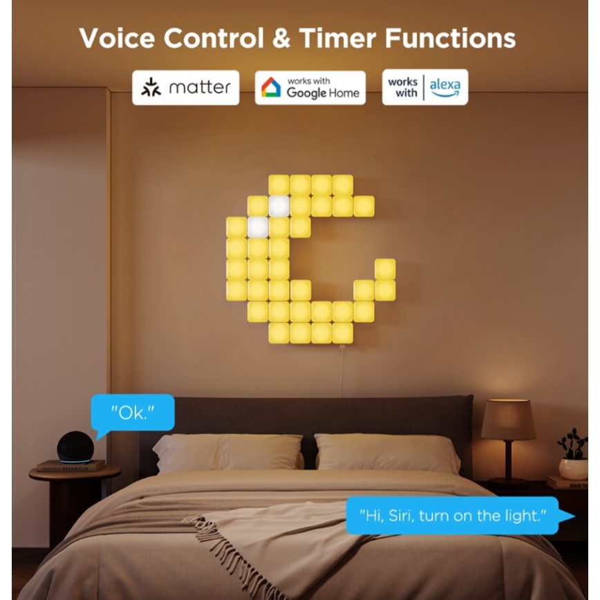 Govee - 10x Pannello mini RGBIC intelligente Wi-Fi