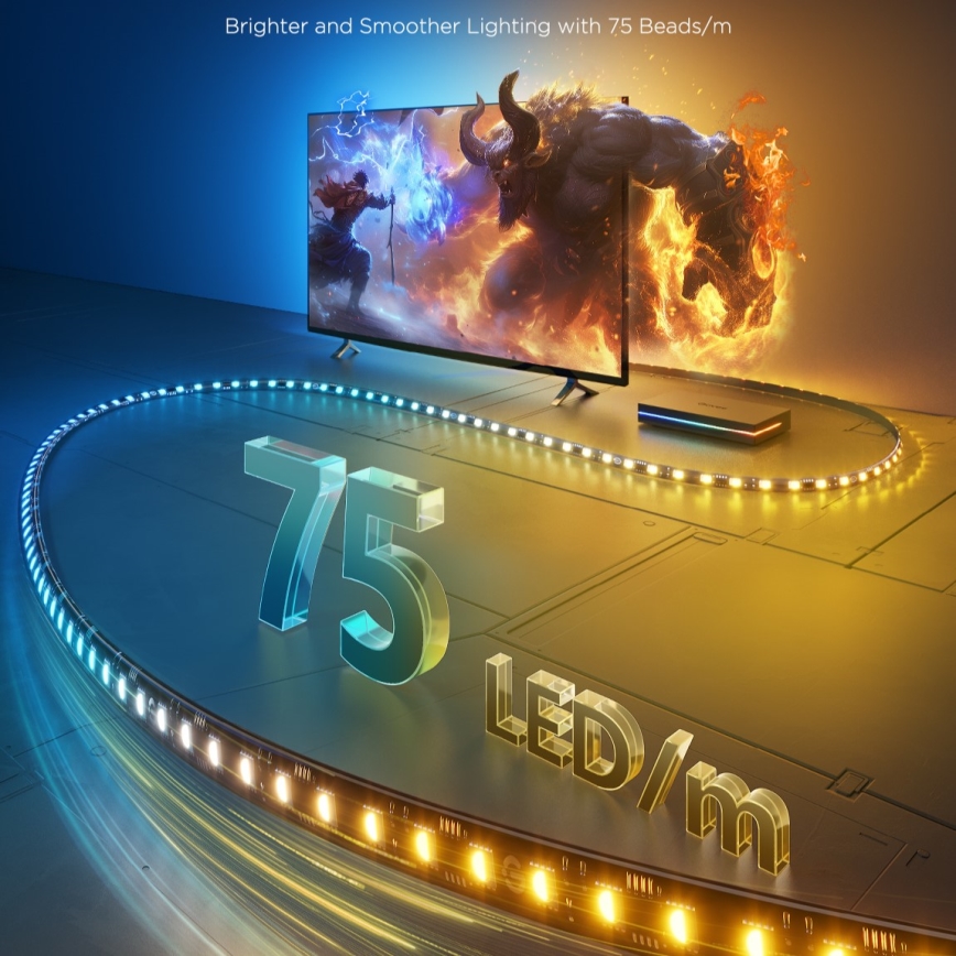 Govee - AI Sync Box 2 Retroilluminazione RGBICW per Smart TV 55-65 Wi-Fi