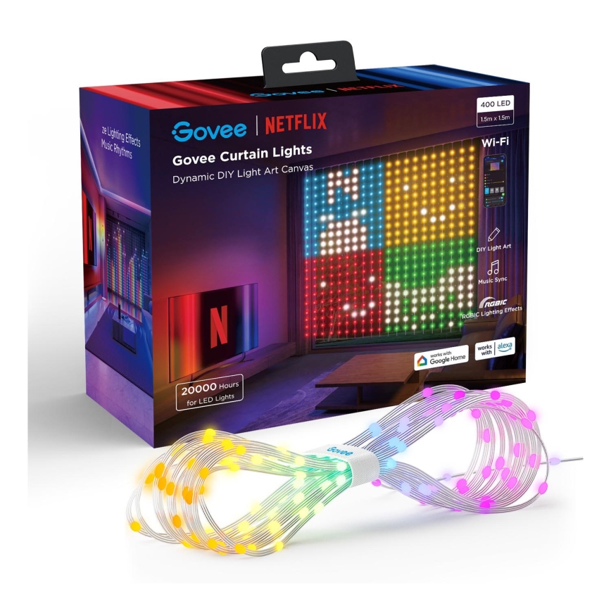 Govee - Catena decorativa a LED RGB dimmerabile LED/15W/230V IP65 Wi-Fi